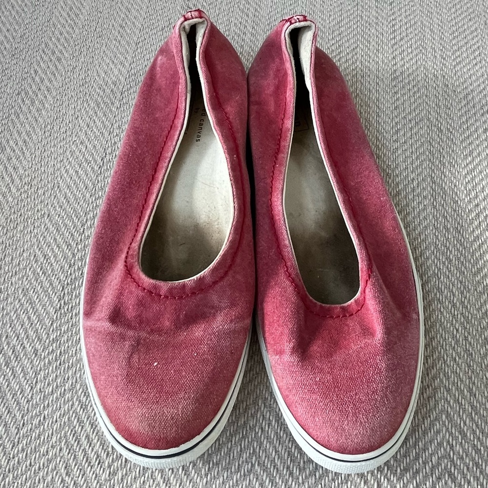LL Bean Sunwashed Canvas Ballerina Sneaker